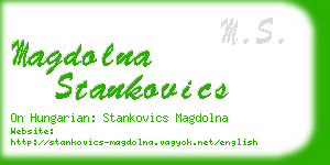 magdolna stankovics business card